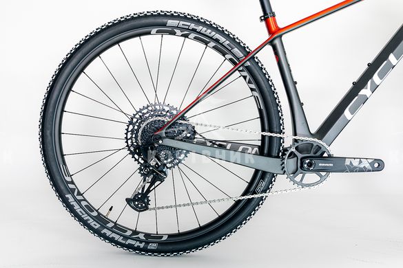 Гірський велосипед CYCLONE 29" PRO 1 carbon 2022 (17”, сірий/червоний)