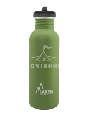 Пляшка для води LAKEN Basic Steel Bottle 0,75L - Flow Cap Khaki